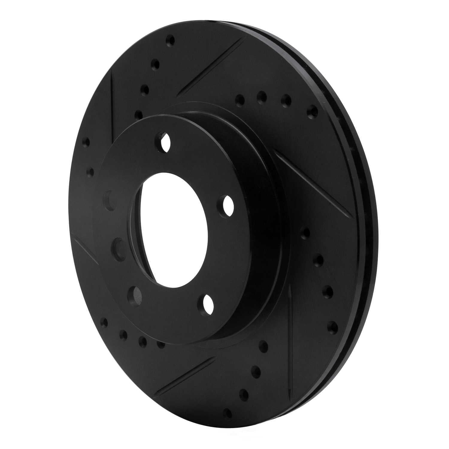 Dynamic Friction Company 633-31027L DFC Brake Rotor - Drilled And Slotted - Black