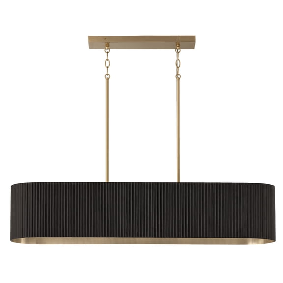 Capital Lighting 850751KR Donovan 5 Light 44" Wide Drum Chandelier - Black Stain / Matte