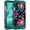 Green Flower, variant on CASEFIV for Samsung Galaxy A57 5G Case,Glow in The Dark Three Layer Heavy Duty Shockproof Hard Plastic Bumper+Soft Silicone Protective Phone Case for Galaxy A57,Blue Flower