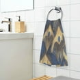 thumbnail image 3 of Yayeee 100% Cotton Hand Towels for Bathroom 16" x 28" Soft Absorbent Kitchen Towel, Blue Peacock Feathers Pattern, 3 of 7