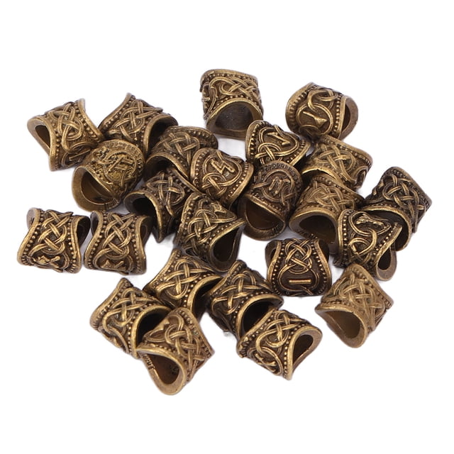Cuentas Rastas Cuentas aleación Tubo De Pelo Cuentas Colgante Decoración Para Trenzado De Cabello Collar Pulsera Bronce