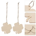 thumbnail image 4 of 20pcs St. Patricks Day Wooden Embellishment Unfinished Wood Shamrock Cutout Blank Wooden Shape Wood Cutouts Patricks Day DIY Craft Supplies, 4 of 6