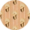 thumbnail image 1 of Ahgly Company Machine Washable Indoor Round Transitional Pumpkin Orange Area Rugs, 3' Round, 1 of 7