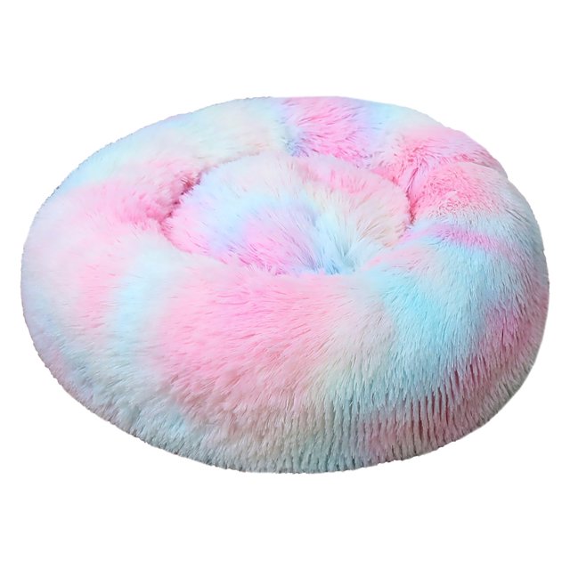 Cama lavable para perros pequeños, medianos y grandes, cómoda perrera de felpa, arena para mascotas, cama para dormir con arena PV, color rosa Akmoler.