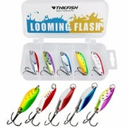 THKFISH Fishing Lures Trout Lures Fishing Spoons Lures for Trout Pike Bass Crappie Walleye Color A 3/8oz 5pcs