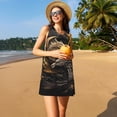 thumbnail image 3 of Balery Vintage Metal Dragon Vestidos de verano para mujer con estampado: vestido holgado sin mangas, vestido playero informal y cómodo para días calurosos., 3 of 7