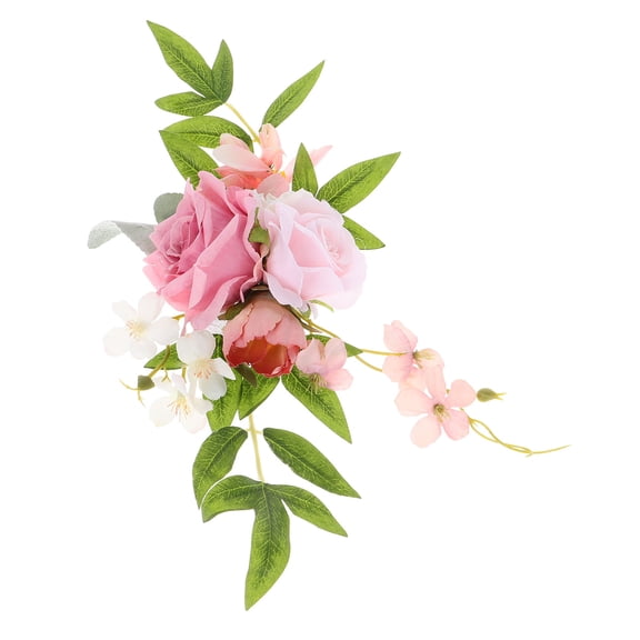 ELAYARD Bridal Shower Cake Decorations Romantic Cake Flowers Pink PU Satin 1Pack