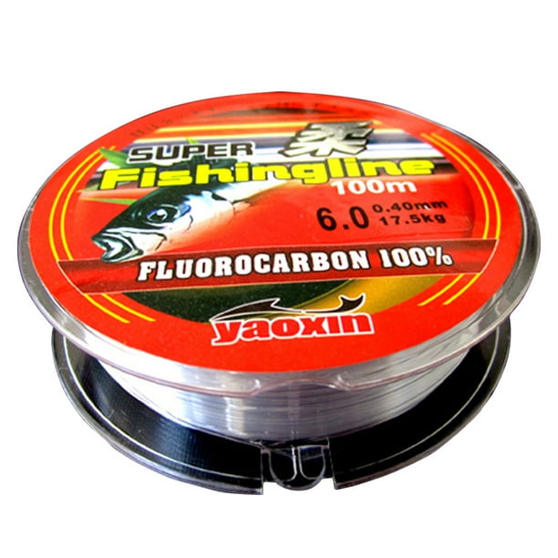 Sedal pesca nailon con revestimiento fluorocarbono 100M sin lino 5 1-9 9Kg para salada