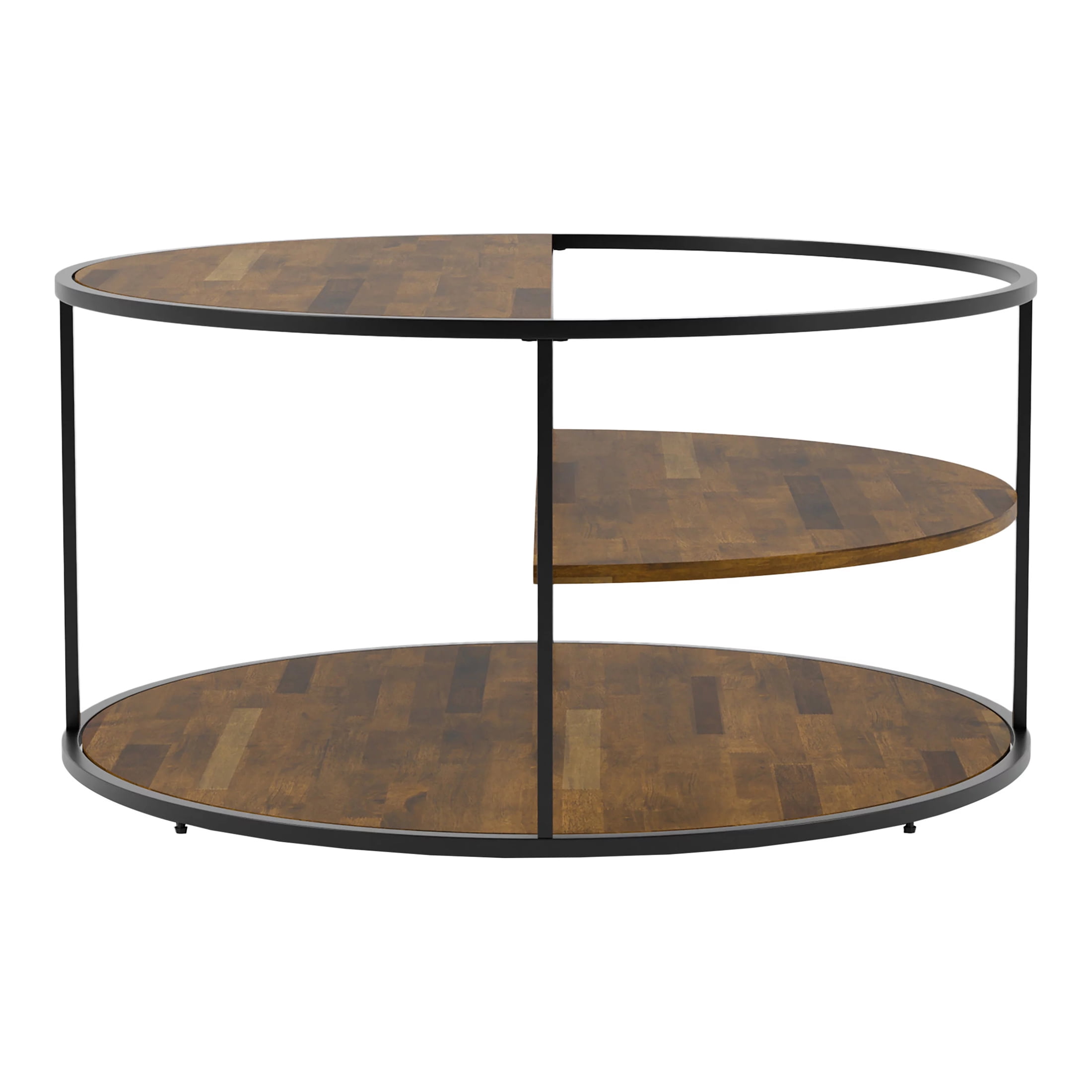 Furniture of America Adelia 2-Shelf Coffee Table, Black