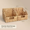 thumbnail image 2 of DEILSY Natural Water Hyacinth Wicker Storage Basket with Built-in Handles, Decorative Storage Baskets, Handwoven Wicker Basket for Pantry, Shelves, Closet & Home Organization - 2 Pack, 2 of 7