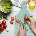 thumbnail image 3 of Floral Cutting Board, Colorful Flowers Daisies with Green Leaves Nature Garden Botanical Art Image, Decorative Tempered Glass Cutting and Serving Board, Wine Bottle Shape, Multicolor, by Ambesonne, 3 of 5