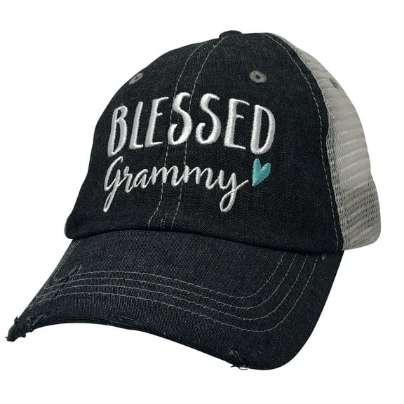 COCOVICI Blessed Grammy Embroidered Baseball Hat Mesh Trucker Style Hat Cap Mothers Day Pregnancy Announcement