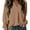 Khaki, variant on Women's Dressy Casual V Neck Batwing Sleeve Blouse - Loose Fit Smocked Cuff Fall Tops