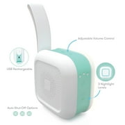 Frida Baby 2-in-1 Portable Sound Machine and Night Light with Strap for Infant, White noise Machine with Soothing Sounds for Stroller or Car Seat with Volume Control