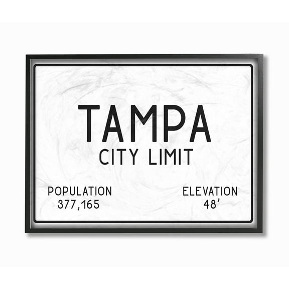 The Stupell Home Decor Collection Tampa City Limit Canvas Wall Art