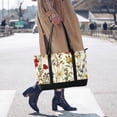 thumbnail image 4 of FORMRS Canvas Laptop Tote Bag for Women with 15.6" Computer Compartments Shoulder Handbag, Beige Floral, 4 of 7