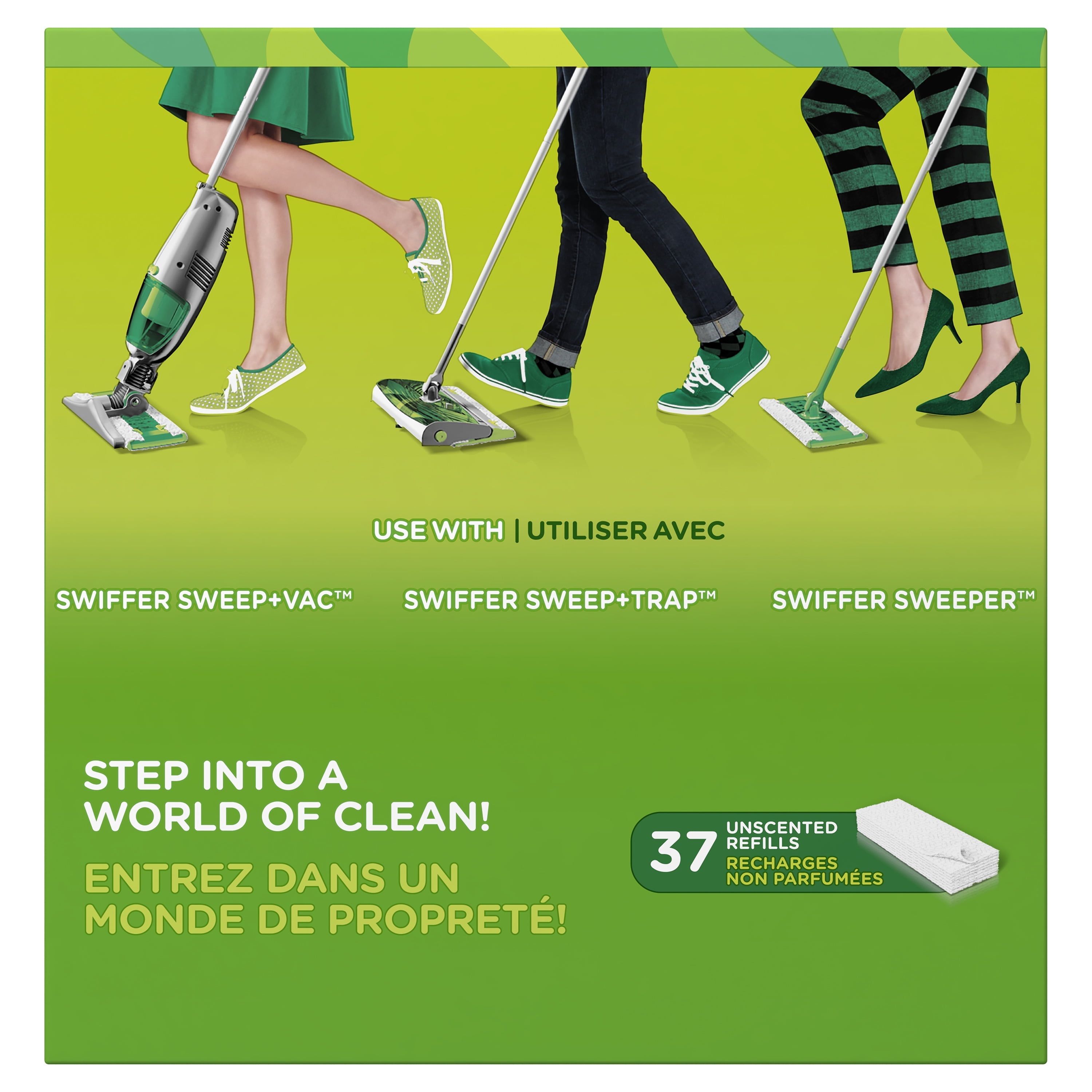 Swiffer Sweeper Dry Sweeping Pad Multi Surface Refills for Dusters Floor  Mop, Unscented, 37 Count