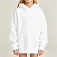 thumbnail image 2 of YOUYEDIAN Casual Hoodies for Teen Girls Fall Winter Fleece Hooded Sweatshirt Boys Preppy Versatile Pullover, 2 of 4