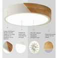 thumbnail image 2 of Lámpara de techo LED moderna, luz empotrada de acrílico resistente a altas temperaturas para iluminación interior de amplia aplicación, estilo de madera minimalista con eficiencia energética y vida, 2 of 5