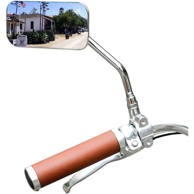 HLONK Vintage Bike Mirror Metal bicycle mirror for handlebars Rearview Mirror Cruiser Bike Mirror Electric Bike mirror Side Mirror Galvanized Steel Frame for The Retro Bike Parts