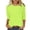Green, variant on Oalirro Women's Fashion 3/4 Sleeve V-Neck T-Shirt Solid Loose Basic Top