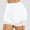 *White, variant on ClodeEU Women's Plus Size Lace Trim Stretch Athletic Shorts ,Solid Color Yoga Bottoms White,Womens Plus XL
