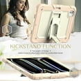 thumbnail image 6 of Case for iPad Pro 11 Inch 5th Gen 2024, Military Grade Protective Silicone PC Cover with Screen Protector & Adjustable Kickstand & Shoulder Strap & Pencil Holder & 3-layer Protection, Rosegold+Beige, 6 of 8