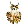 thumbnail image 2 of Darzheoy Halloween Ghost Pumpkin Ornament, Acrylic Hanging Decoration, Fall-Style Spooky Accent, Halloween Decorations Indoor for Window Door Home, 2 of 5