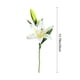 thumbnail image 3 of Ramo de flores artificiales blancas y artificiales con hojas verdes, plástico vegetal artificial para decoración del hogar, oficina, arreglos de boda, 3 of 6