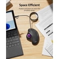 thumbnail image 4 of Ratón Trackball Nulea M509 con cable, diseño ergonómico, color morado, 4 of 7