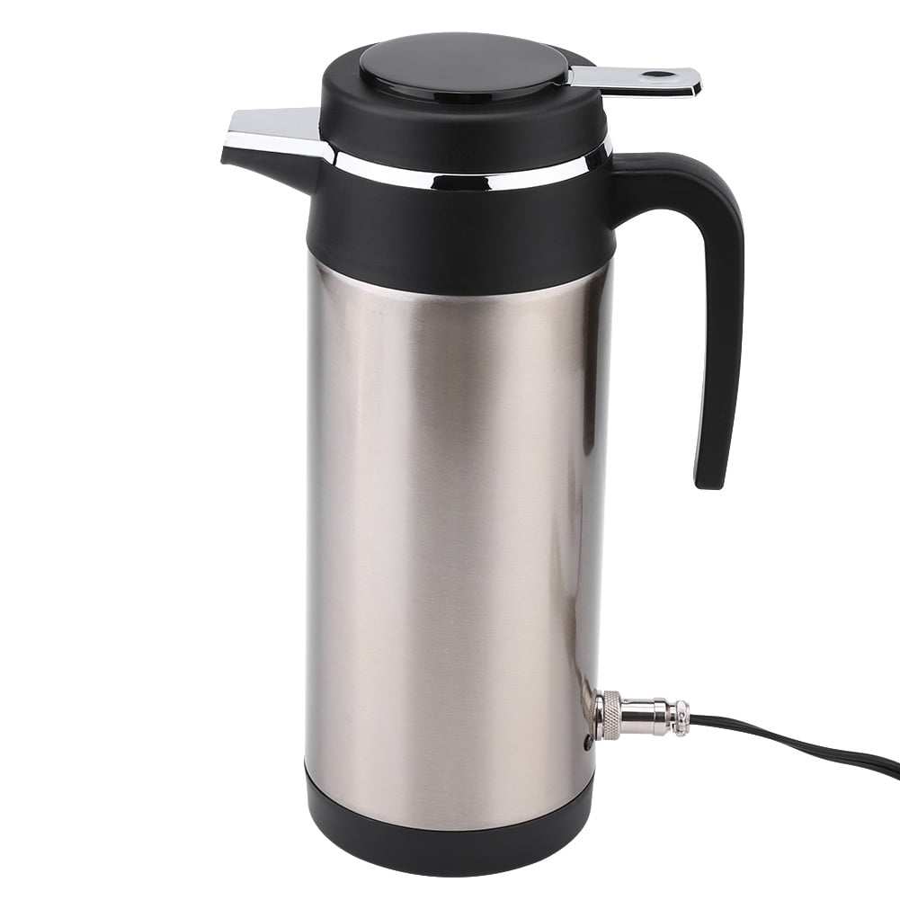 Tebru Electric Kettle,1200ML 12V Stainless Steel Electric Incar