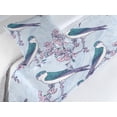 thumbnail image 3 of Birds and Nature Bed Runner Set, Japanese Inspire Sakura Flowers Pattern with Birds Chill Art, Decorative Bedding Scarf & a Pillow Sham for Hotels Homes, Twin, Dark Seafoam Pastel Pink, by Ambesonne, 3 of 3