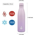 thumbnail image 2 of Biwat 25oz Insulated Stainless Steel Water Bottles Reusable Metal Travel Sports Water Bottle Keep Cold and Hot,Dreamy Purple, 2 of 4
