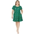 thumbnail image 4 of Women's Holiday Print Dress, 4-Leaf Clover, XL, 4 of 5