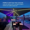 thumbnail image 4 of PURPLE LEAF 10x10 Ft Cantilever Umbrella Square Solar Powered LED Outdoor Patio Umbrella Large Offset Hanging Umbrella Aluminum Umbrella with 360°Rotation Adjustable Garden Pool Umbrella,Navy Blue, 4 of 12
