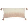 thumbnail image 2 of Mina Victory Life Styles 14x30" Cotton Ombre Tassels Throw Pillow in Blush Pink, 2 of 5
