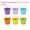 Green/Yellow/Orange/Blue/Light Purple/Purple, variant on Small Metal Buckets with Handle Mini Galvanized Bucket Colorful Easter Buckets Orange 5"x4.7" 6 Pcs