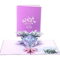 thumbnail image 1 of Tarjeta de felicitación de papel 3D Pop Up Bouquet Flor Cumpleaños Día de la madre Fiesta de Aniversario yeacher, 1 of 8