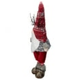 thumbnail image 3 of Northlight LED Lighted Nordic Hat Standing Santa Christmas Gnome with Antlers - 30" - Red, 3 of 4