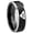 Black 2 Tone Beveled Edge, variant on Masonic 32 Triangle Design Freemason Beveled Gray Tungsten Ring 10MM