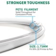 thumbnail image 3 of GEEETECH Transparent PETG 3D Printer Filament 1.75mm, Dimensional Accuracy +/-0.03mm, 1kg (2.2lbs) , 1080 Feet （330m）per Roll, Vacuum Packaging, Toughness Enhanced, Fit for Most 3D FDM Printer, 3 of 5