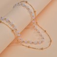 thumbnail image 2 of Layered Bead Necklace Adjustable - Link Chain Necklace Ball Station Necklace, 2 of 5