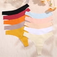 thumbnail image 6 of Unseamed G-string Thongs Women Not Show Thong Underwear Stretch Breathable Low Rise Bikinis Underwear T Back Panties, 6 of 8