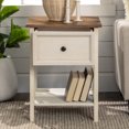 thumbnail image 5 of Walker Edison Farmhouse 1-Drawer 19" Side Table, White and Reclaimed Barnwood, 5 of 22