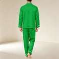 thumbnail image 6 of Mens Pajamas Set Long Sleeve Button Down Loungewear Soft Relaxed Fit Mens Sleepwear Night Pjs Sets with Pockets, 6 of 6
