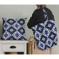 thumbnail image 5 of Soimoi Purple Velvet Fabric Check & Geometric Fabric Prints By Yard 58 Inch Wide, 5 of 5