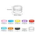 thumbnail image 2 of 50pcs Pieces 3g Empty Clear Plastic Sample Containers with Lids Cosmetic Jars (Mix 3g), 2 of 5