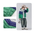thumbnail image 6 of Byoo Toddler Boy Puffer Jacket Colorblock Full Zip Padded Lightweight Hooded Down Coat Comfort Warm Cloth for Kids, 6 of 9
