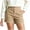 Khaki, variant on Vivianyo HD Women's Solid Color High-Waisted Stretch Suit Shorts, Summer Casual Shorts with Pockets, Women's Black, Sizes S-2XL