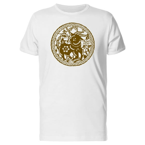 Chinese Art With A Goat Tee Men's -Image by Shutterstock